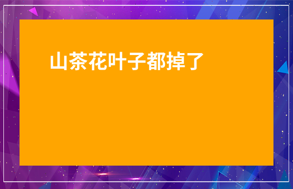 山茶花葉子都掉了,還能活嗎-山茶花葉子干枯掉落