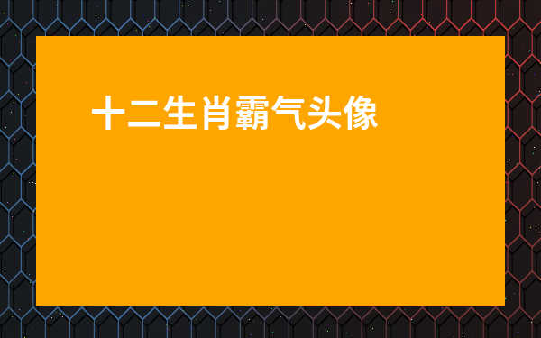 十二生肖霸氣頭像圖片動漫-炫酷十二生肖頭像