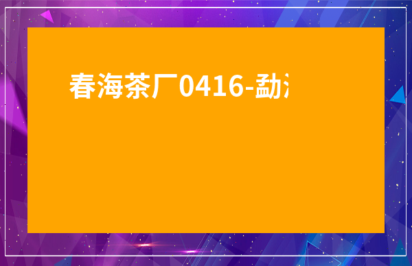 春海茶廠0416-勐海春海茶廠