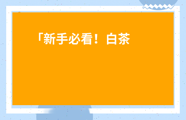 「新手必看！白茶的喝法的正確方法視頻講解：從入門到品鑒，告別浪費的3個核心技巧」