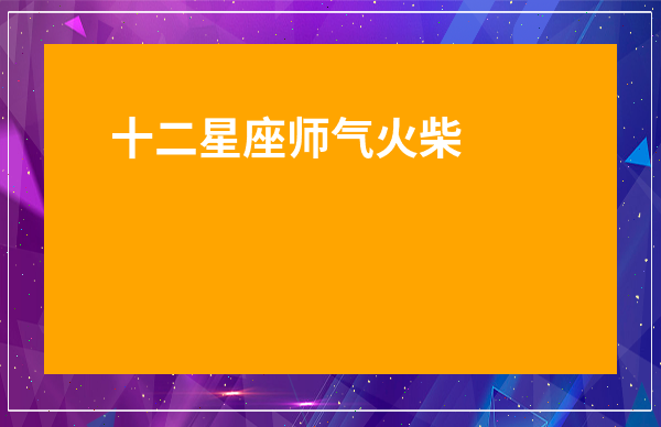 十二星座師氣火柴人-12星座戰士圖片