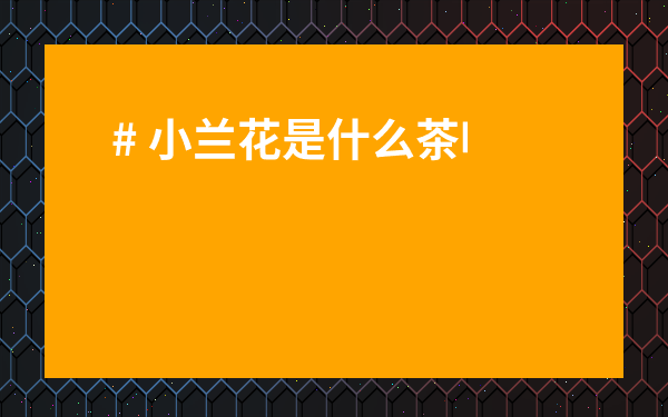 # 小蘭花是什么茶葉？一文搞懂它背后的故事和沖泡技巧！